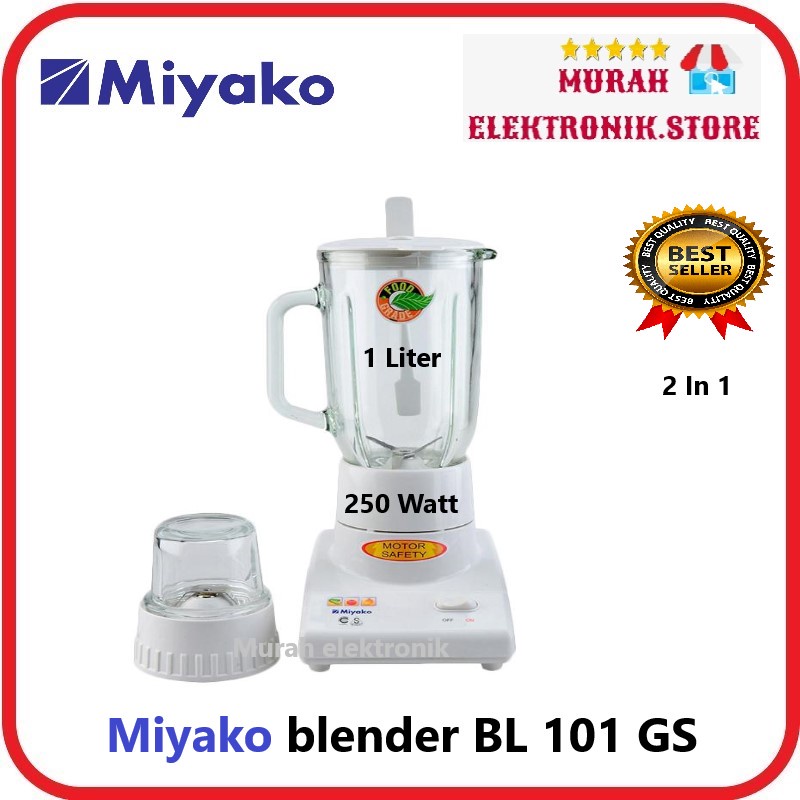 Miyako Blender 101GS / BL 101 GS (Kaca) - Putih [1L]