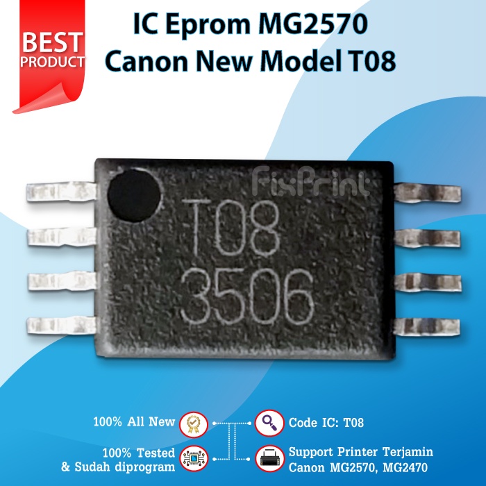 IC Eeprom Reset Canon MG2470 MG2570  IC Counter MG 2470 MG 2570  IC T08