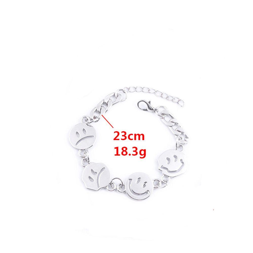 Mxbeauty Pria Gelang Minoritas Sederhana Smiley Face Tembaga Adjustable Pesta Perhiasan Aksesoris Korea Style Jewelry