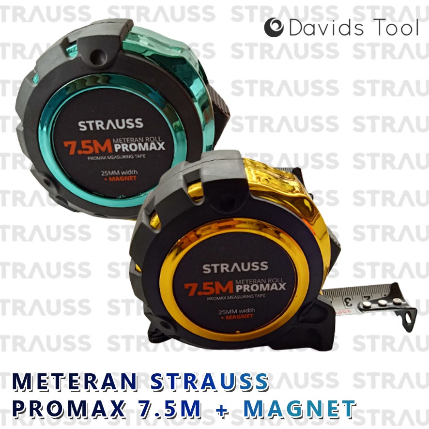 Meteran Tukang Bangunan Roll 7.5 Meter Strauss Promax