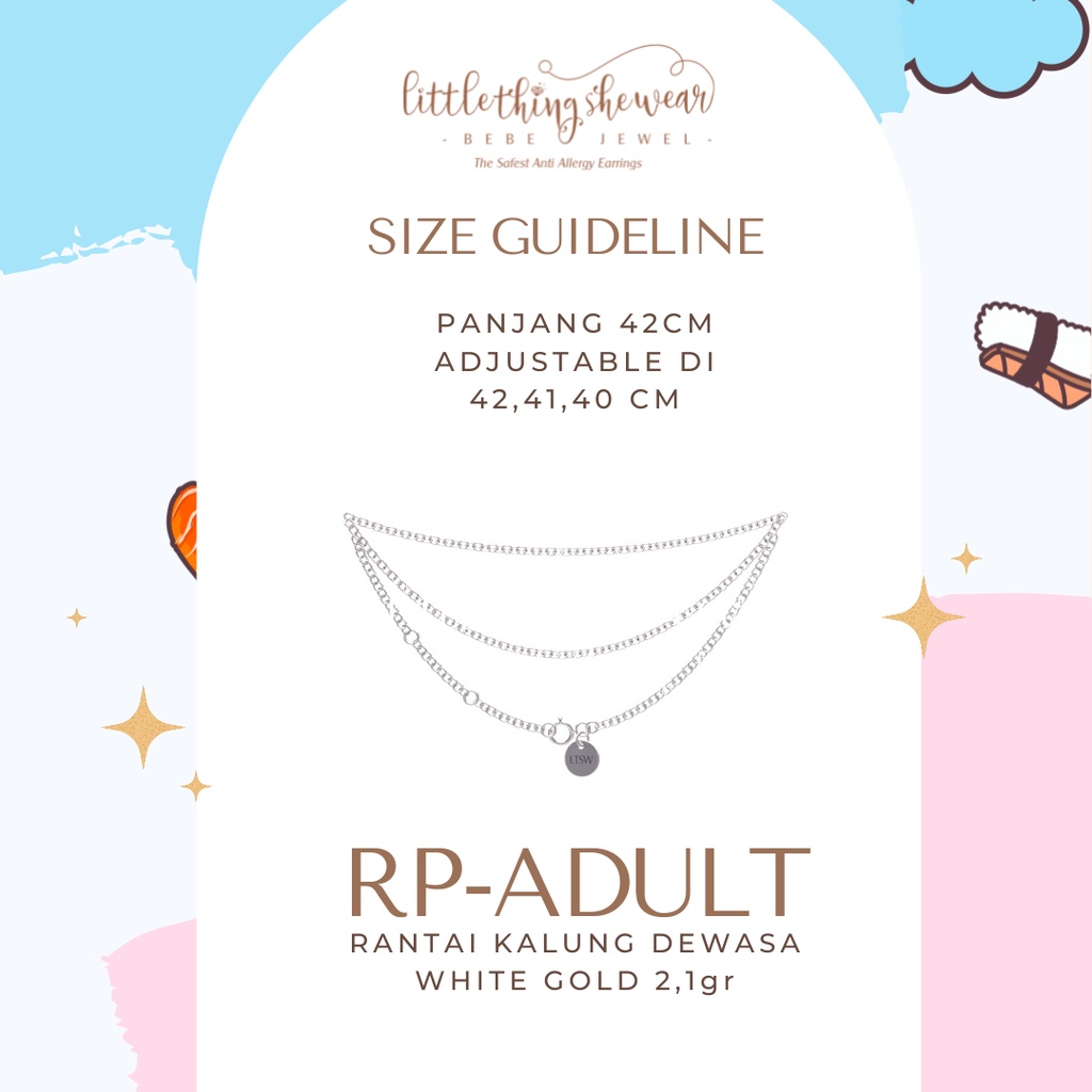 Rantai Kalung Dewasa White Gold Littlethingshewear RP-ADULT 2,1gr