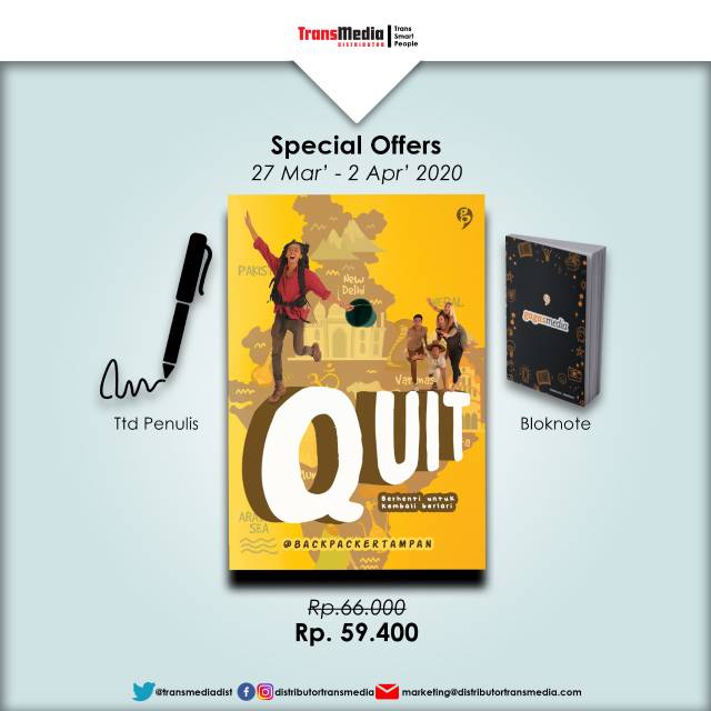 

[PO] Quit by Backpacker Tampan berTTD dan Bonus Notes