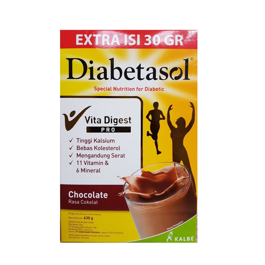 Diabetasol Rasa Coklat 600 gr - Susu Bubuk Nutrisi untuk penderita diabetes