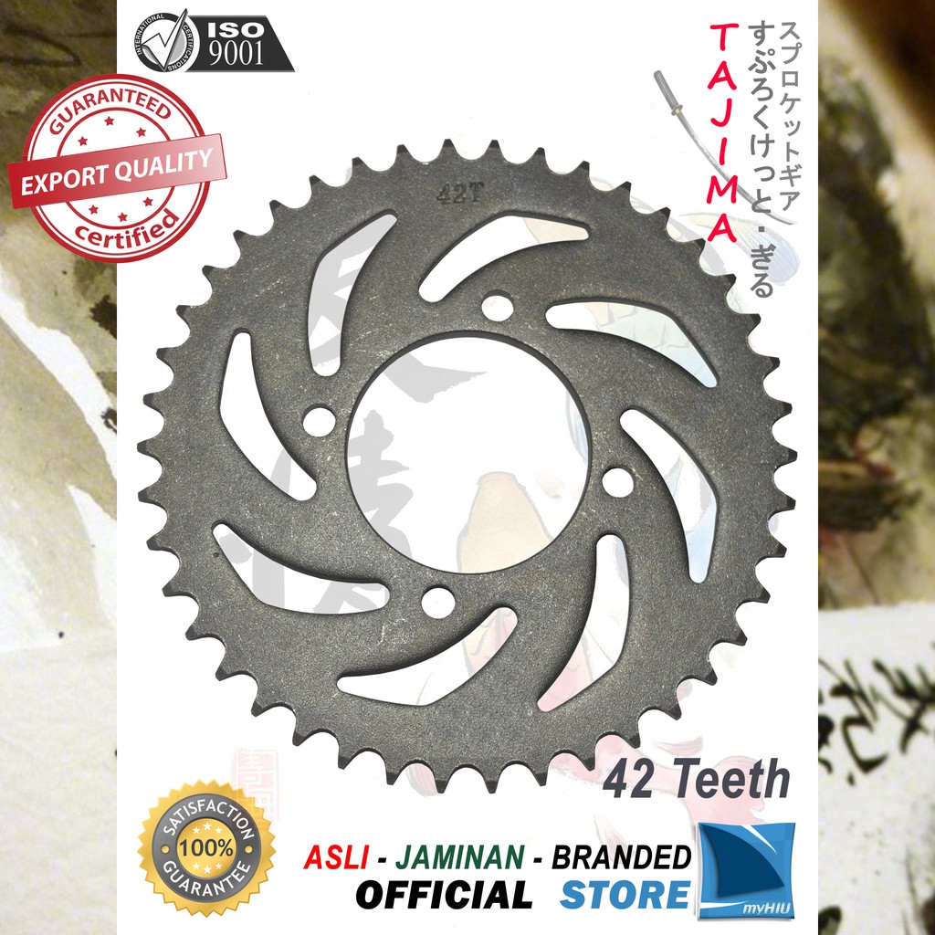 Gigi Tarik 39T ~ 53T YAMAHA RXZ Gir Belakang - Rear Sprocket Gear TAJIMA