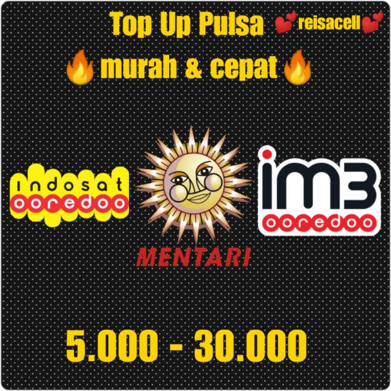 Top Up Pulsa Indosat 5.000 s/d 30.000