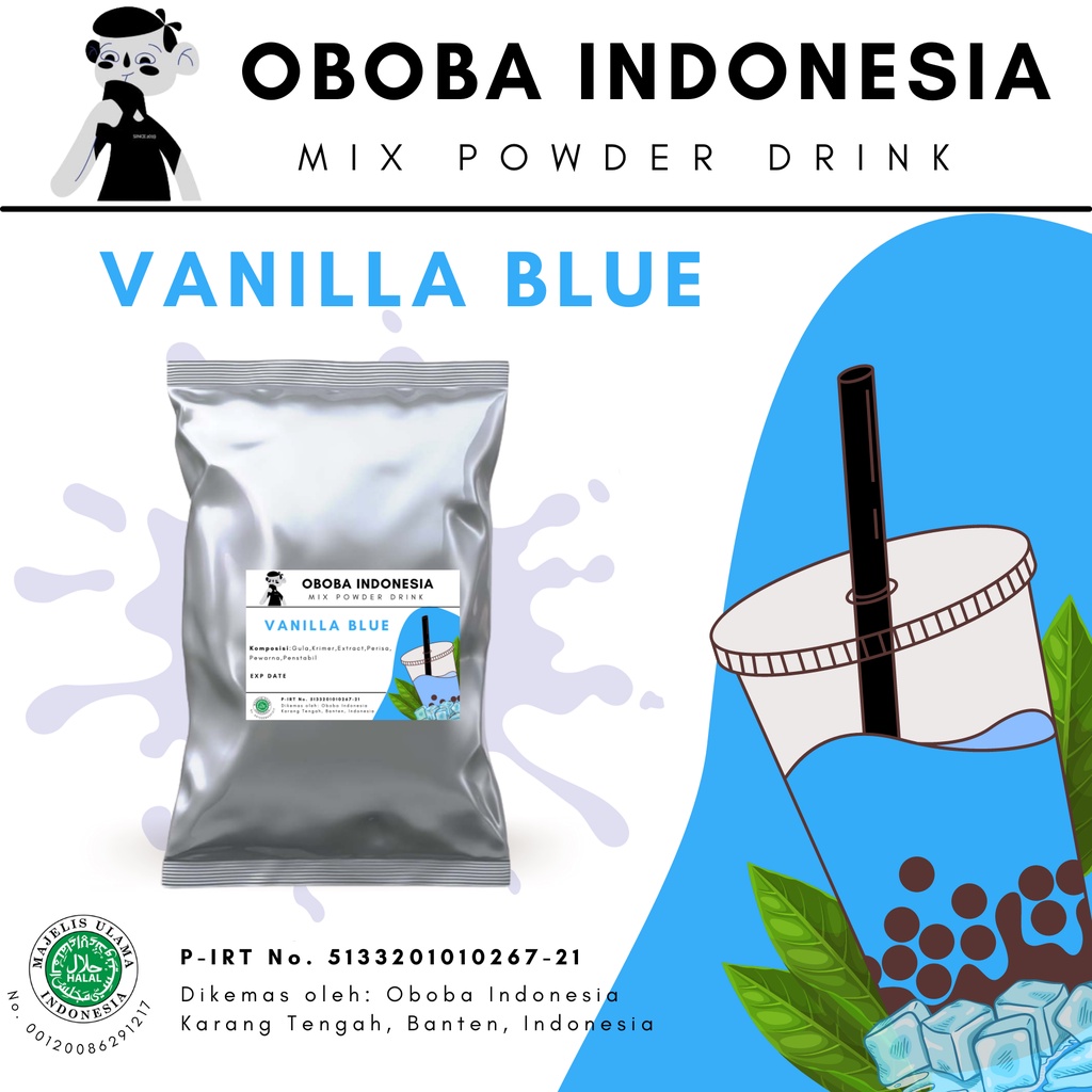 

Bubuk Minuman Vanilla Blue 1 Kg - Ice Blended - Bubble Drink - Bubble Tea - Powder Drink