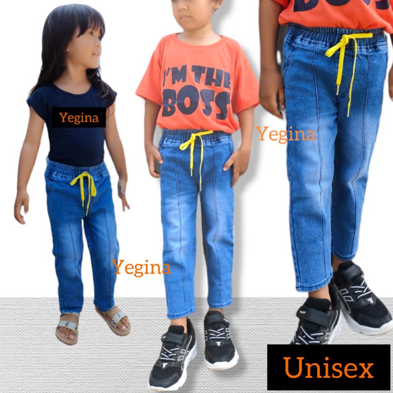 CELANA JEANS BAGGYPANTS ANAK 3-4 TAHUN CEWEK COWOK/UNISEX/CELANA JEANS PANJANG ANAK  BAHAN STREET MELAR