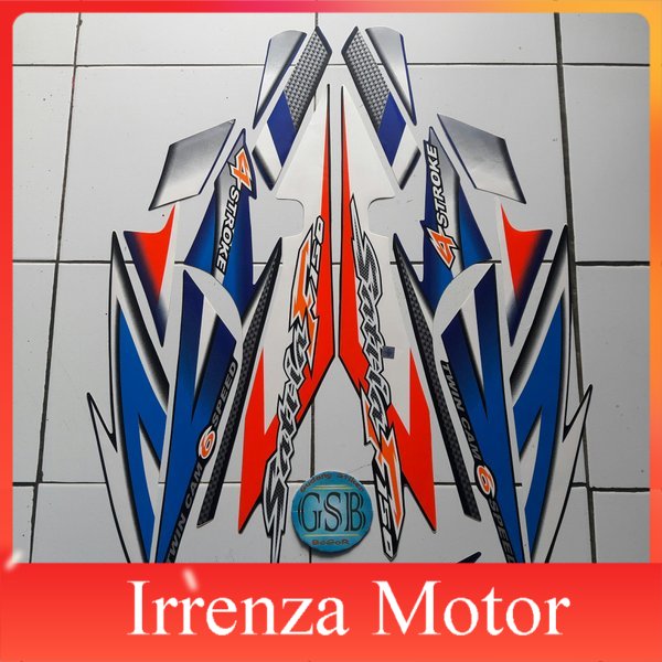 striping motor satria fu 150 2006 cbu thailand biru