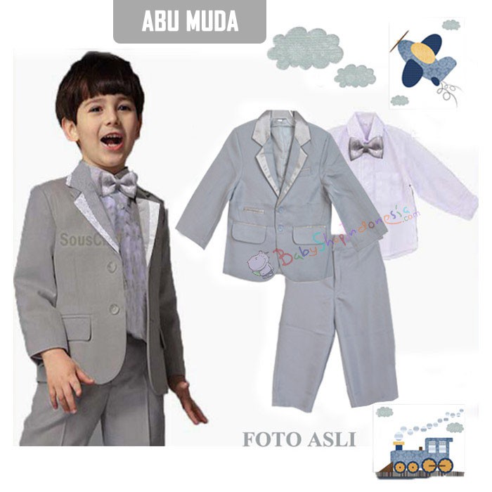 Jas Anak Murah Setelan Tuksedo Anak Jas Bayi Baju Pesta Bayi Setelan Jas Pesta Anak Jas Anak Abu