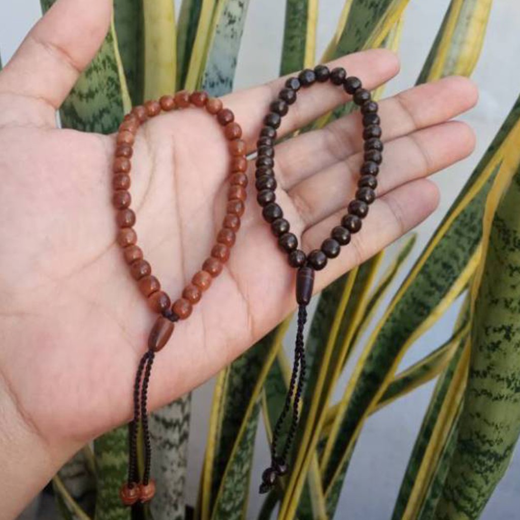 [✅COD] Gelang Tasbih Kesehatan Isi 33 Butir Koka Kaokah Kokka Kaukah Kaoka Kokah Asli Original Pria Wanita Model Bulat Coklat Polos