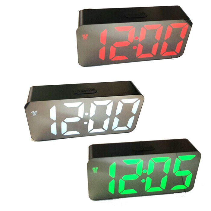 DS3622 LED Mirror Clock DS-3622X-MAX Jam Meja Multifungsi