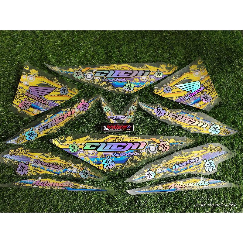 Striping Transparan Hologram Vario 125 / 150 Led Old