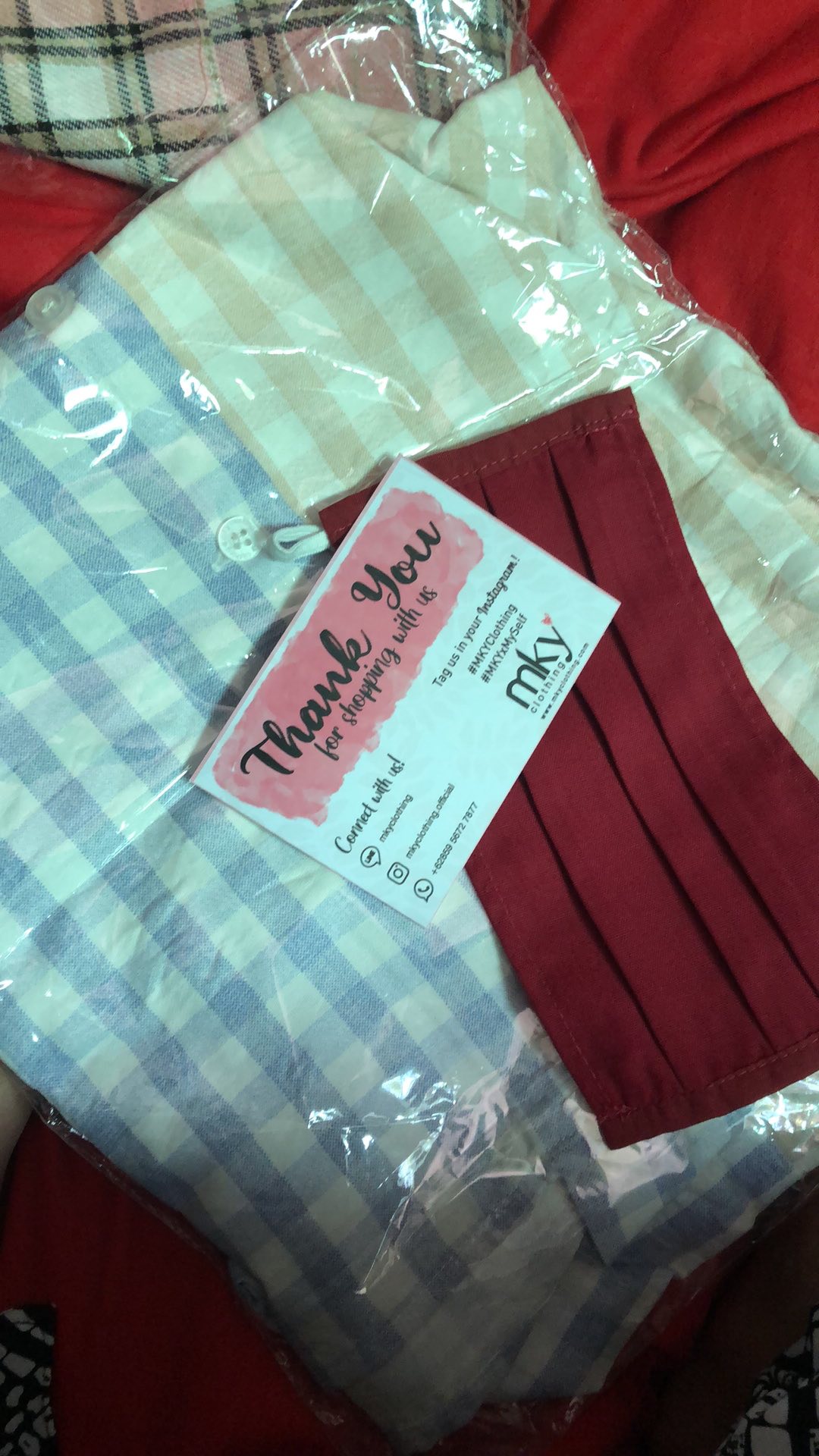 MKY CLOTHING KEMEJA KOTAK KOTAK KOMBINASI DUA WARNA MKY CLOTHING KEMEJA KOTAK KOTAK KOMBINASI DUA WARNA