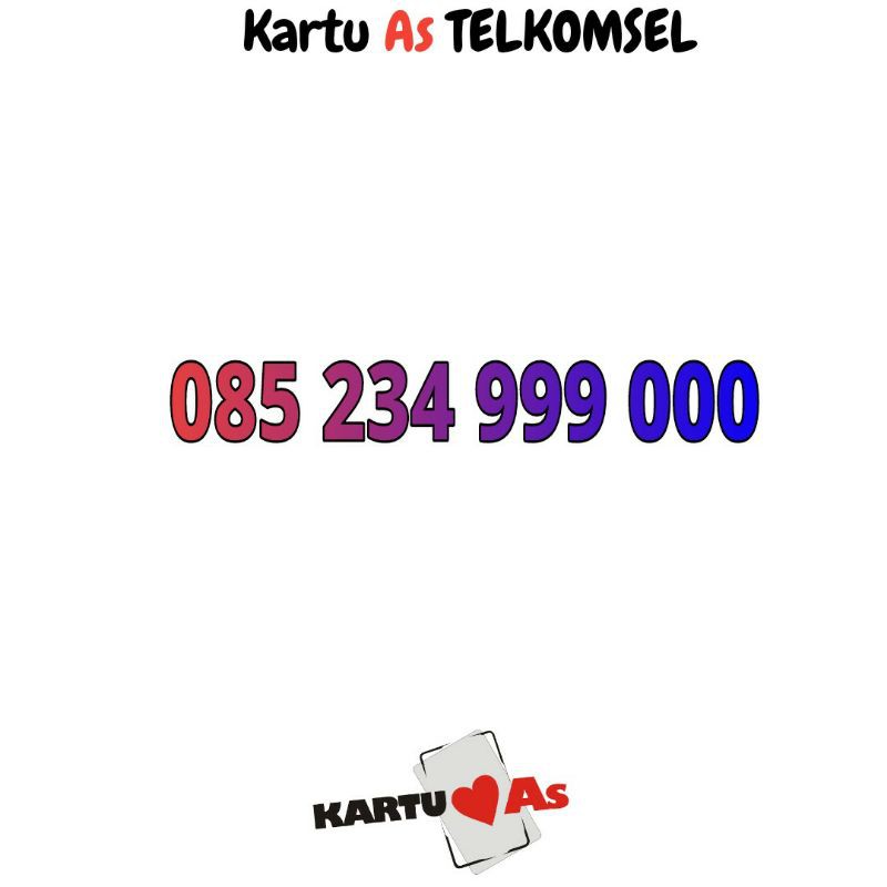 nomor cantik telkomsel kartu as 999000