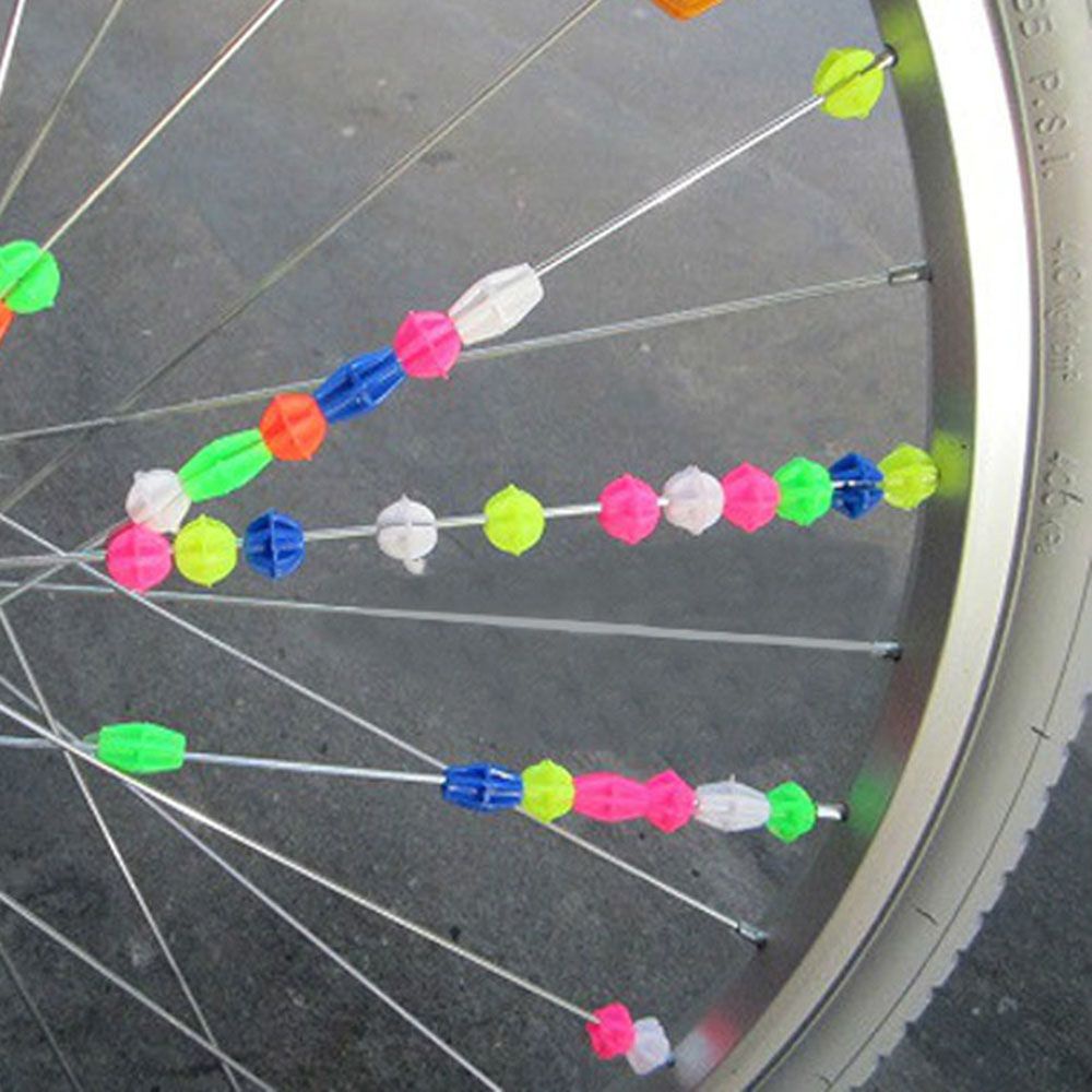 QUINTON Kids Bike Accessories Safety Decoration Spoke Beads Clip Wheel Warning Cycling Round Bicycle Bead