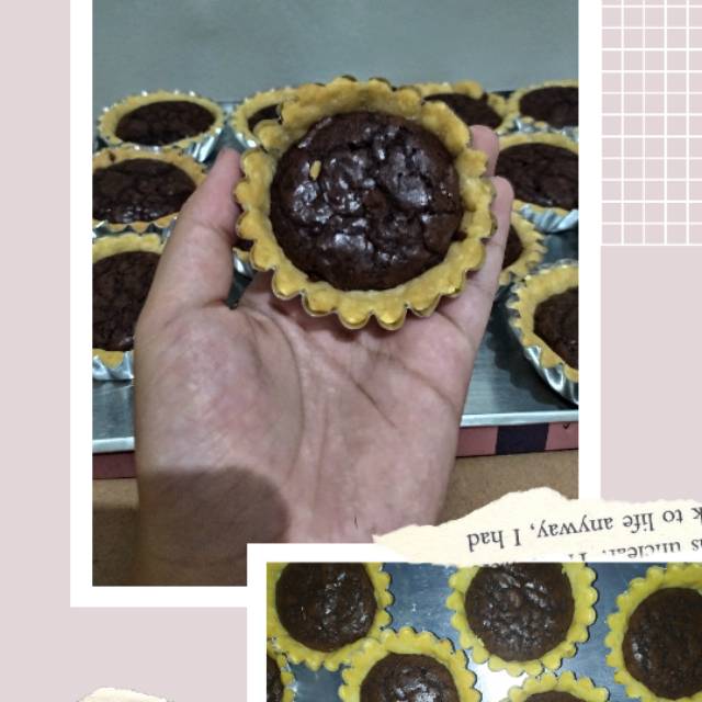 

Pie Brownies shiny Crust minimal pesan 10pcs