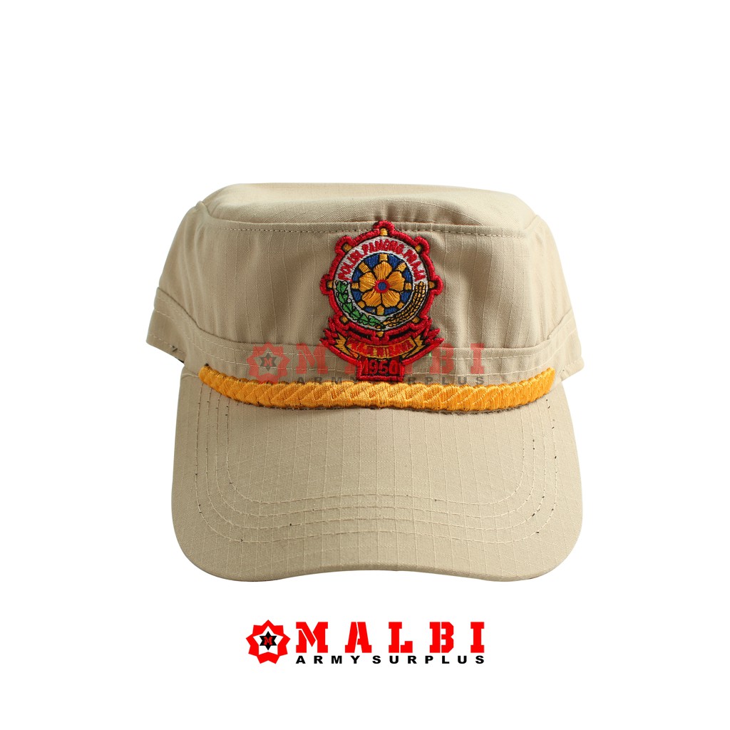 Topi Komando SATPOL PP List Logo Pama POL PP Cream