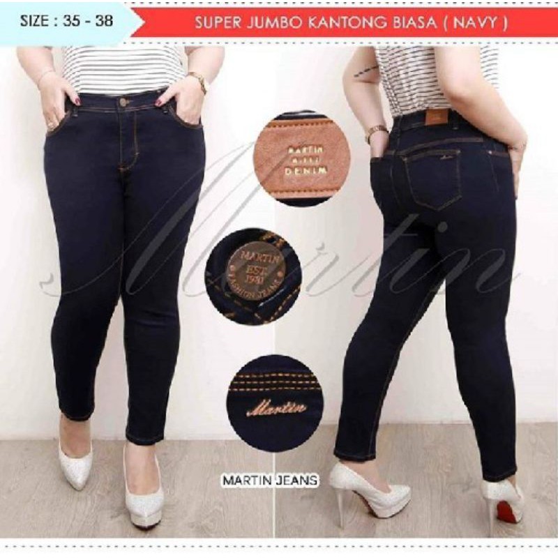 Celana Jeans Pencil Wanita Super Jumbo // Skinny Jeans Super Jumbo