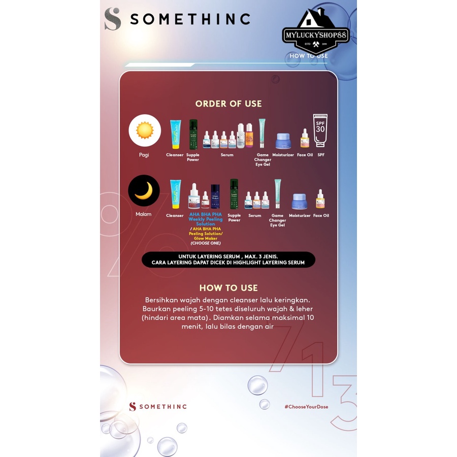 Somethinc AHA 7% BHA 1% PHA 3% Weekly Peeling Solution 20ml 20 ml