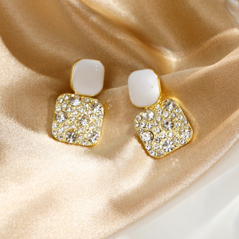 RRNS 053 Anting Berlian Anting Kotak Anting Korea Anting bulat anting wanita perempuan murah fashion wanita style