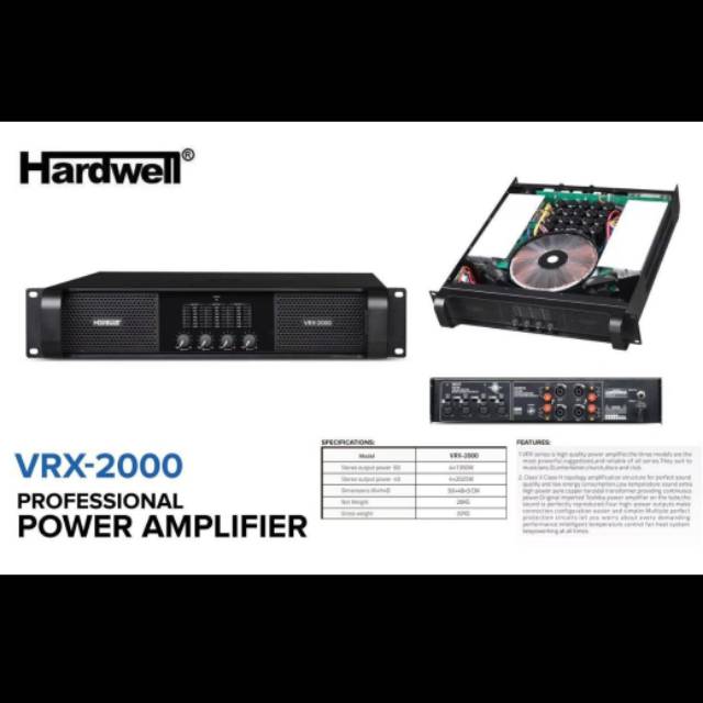 POWER AMPLIFIER HARDWELL VRX2000/VRX 2000 4 CHANNEL