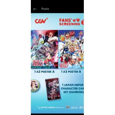 Poster One Piece Movie RED Official Fanscreening