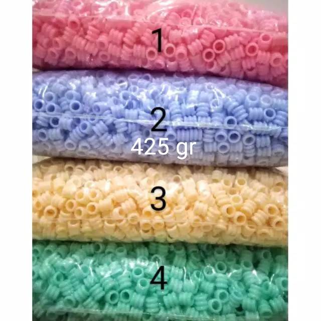 Manik manik mote mute tabung ulir plastik