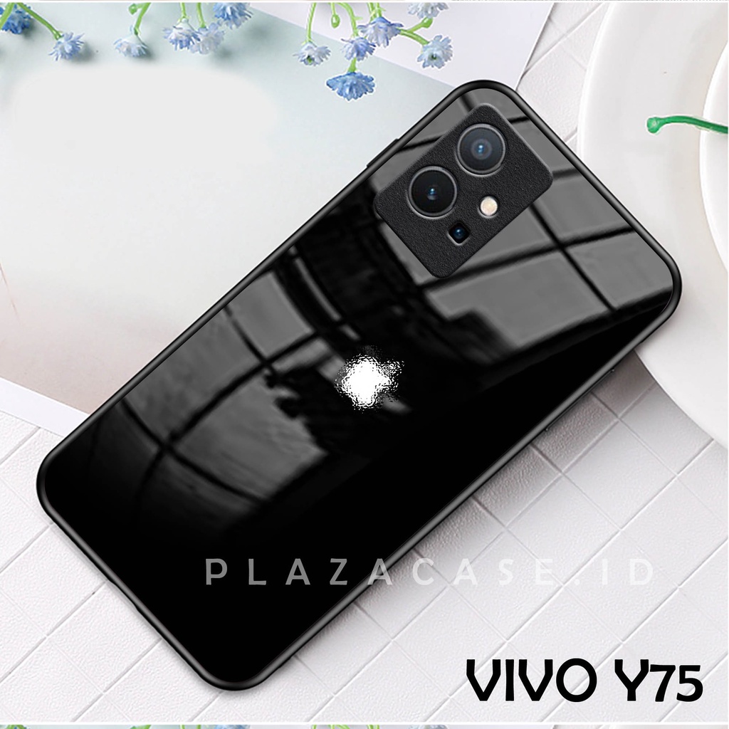 Softcase Glass Kaca LOGO IPHONE [K08] Vivo Y75 Terbaru Casing Handphone-Pelindung Handphone