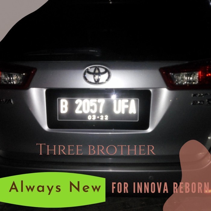 Cover Cover Plat Nomor Mobil Acrylic Cembung Innova Reborn
