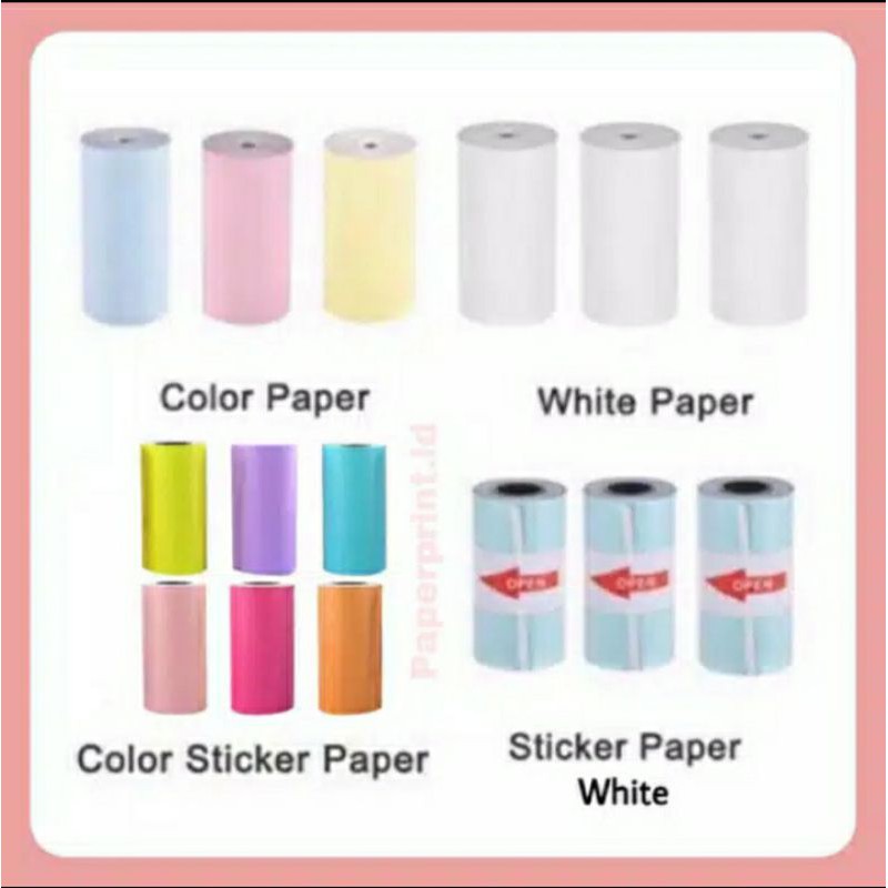 

Kertas Peripage Thermal Stiker Paperang Colour Paper Refill