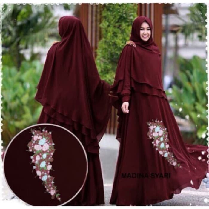 Madina Syari Gamis Busana Muslim Wanita - Hitam