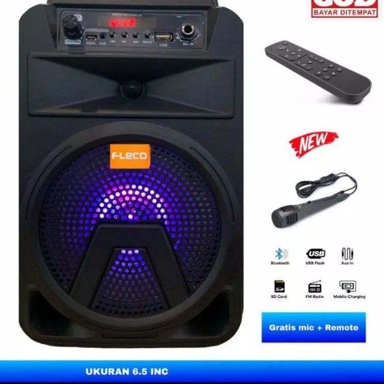 ➧KS4 COD Speaker Bluetooth Karaoke Fleco F 3363/F 3362/FL 6011A-C 6,5 Inch+Mic/Salon Aktif/Speaker F