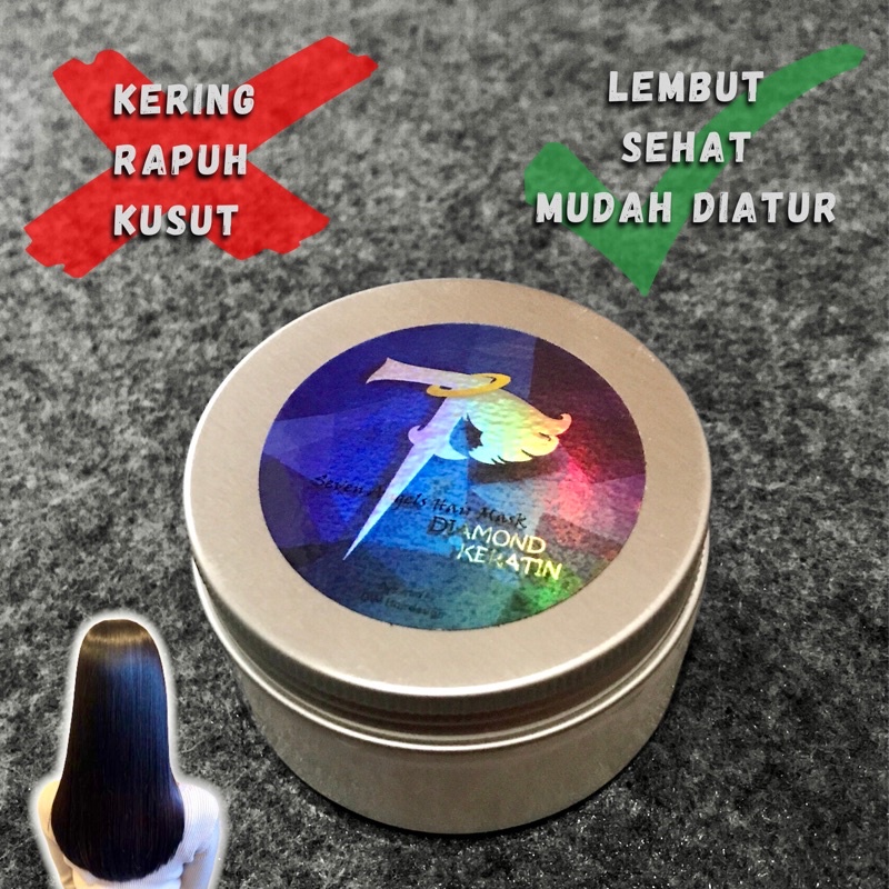 Masker Diamond Keratin Treatment Rambut Kering dan Rusak