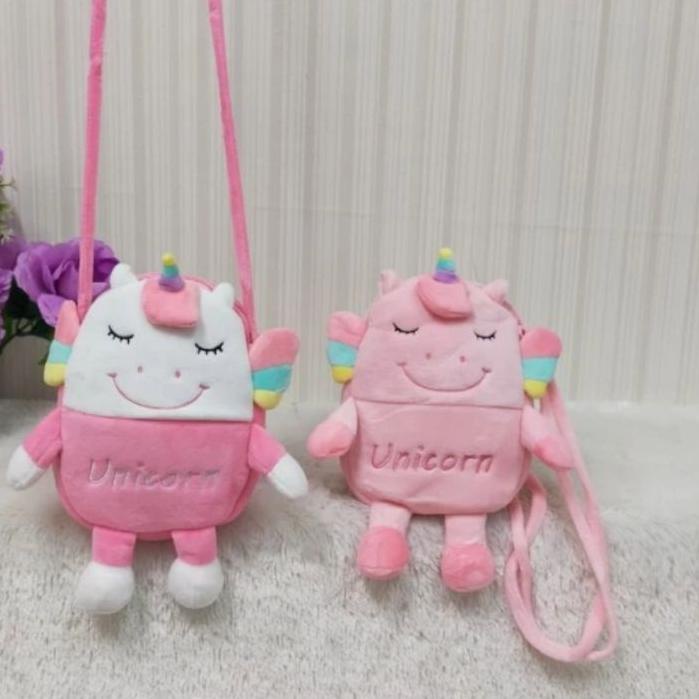 Tas Ransel Boneka Anak Karakter Unicorn Perempuan Sekolah Paud Tk