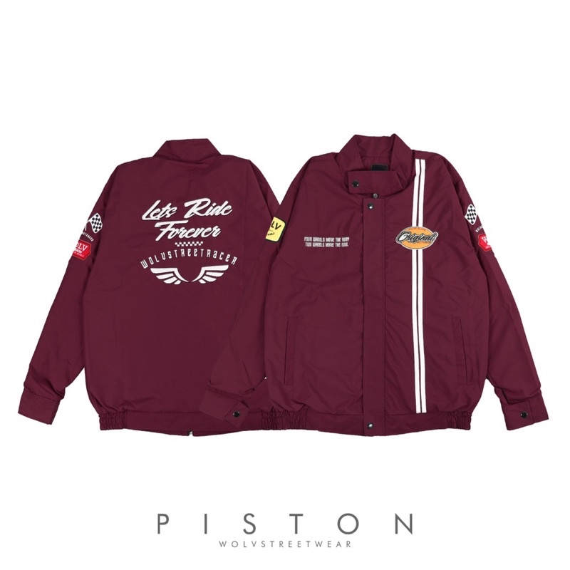 ORIGINAL WOLV Jaket Piston Maroon