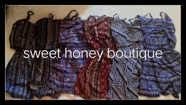 Sweet Honey ~ Jumpsuit Pendek Kipir Cipir Bali Kirana Jamsut Pendek Motif Etnik dan Bunga [Bisa COD]