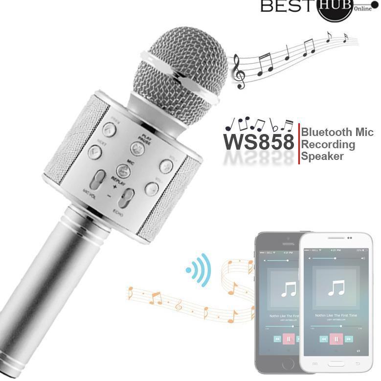 Ready☆↑ Mix Ws 858 Portabel Bluetooth Wireless - Mik ws 858 portabel- Mic bluetooth 44