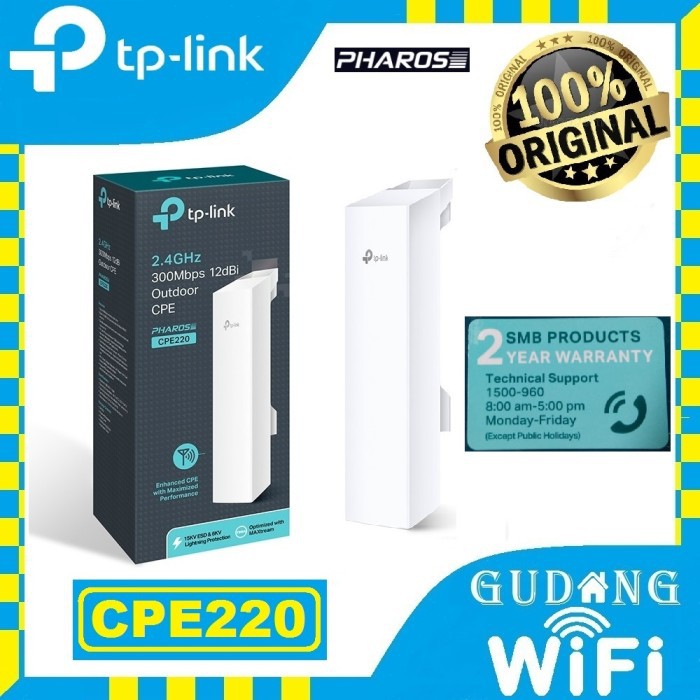 Access Point Outdoor TP-LINK 2.4GHz 300Mbps CPE220 / CPE 220 / CPE-220