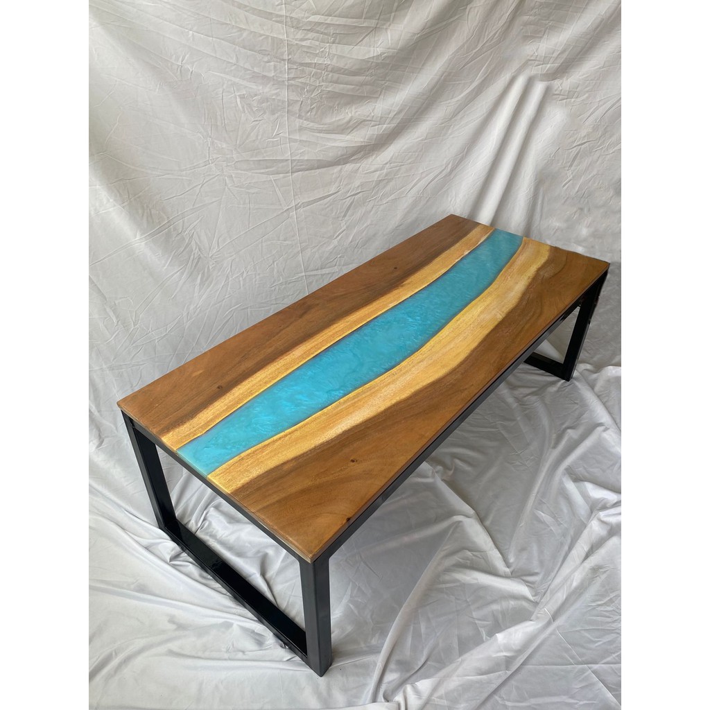 Meja Tamu Resin / Coffee Table Resin / Meja Epoxy Art Resin / Meja Kekinian / Meja Kopi / Meja Desai