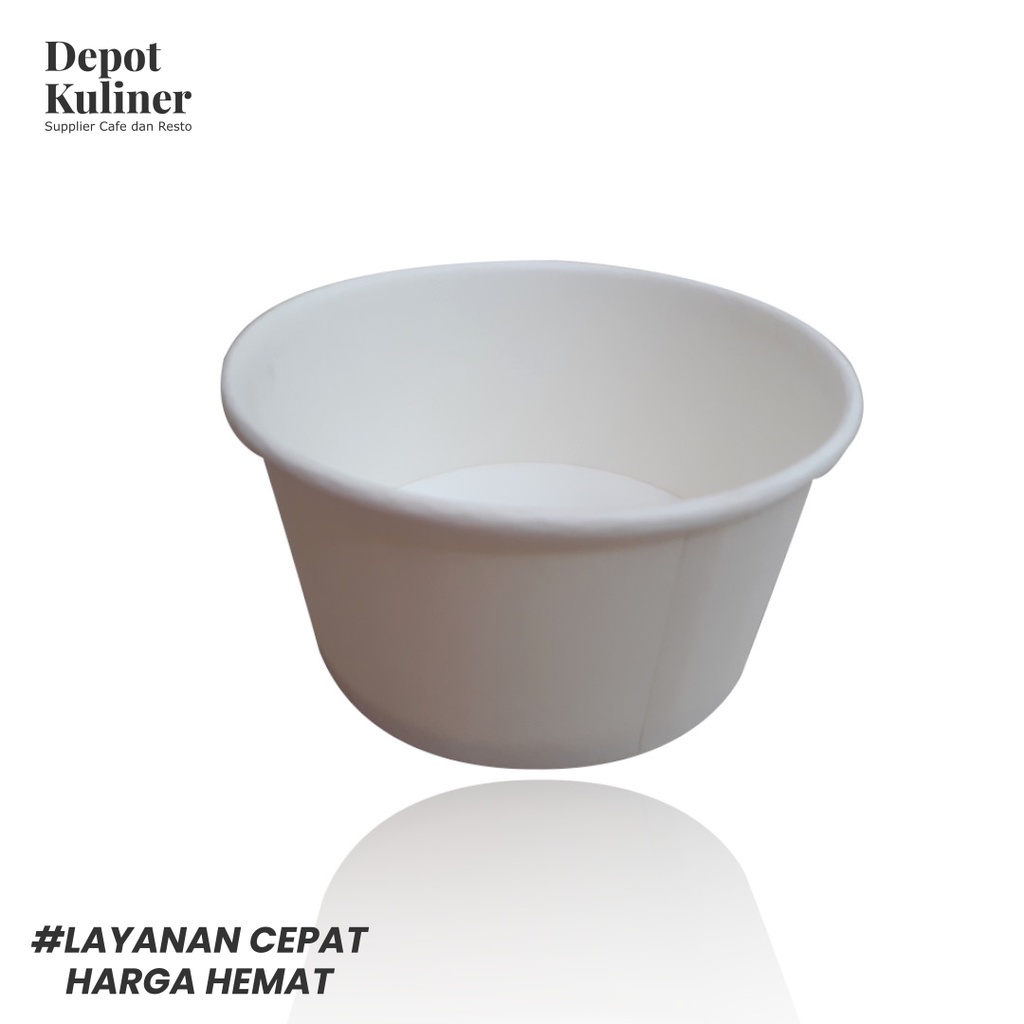 Paper Bowl 650 ml isi 1 pcs - Kertas Mangkok Sup Soup Rice Bowl