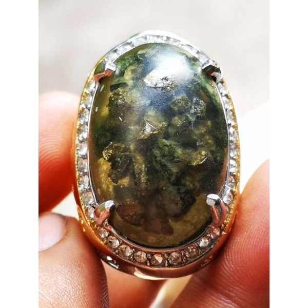 Batu akik natural badar besi tembus cahaya