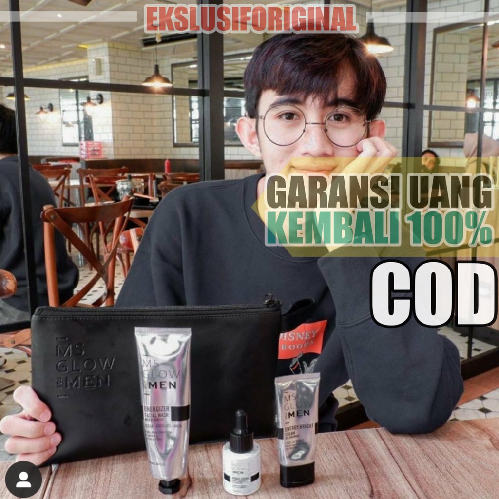 MS GLOW FOR MEN MAN ORIGINAL PAKET MS GLOW OFFICIAL MSGLOW PEMBERSIH WAJAH