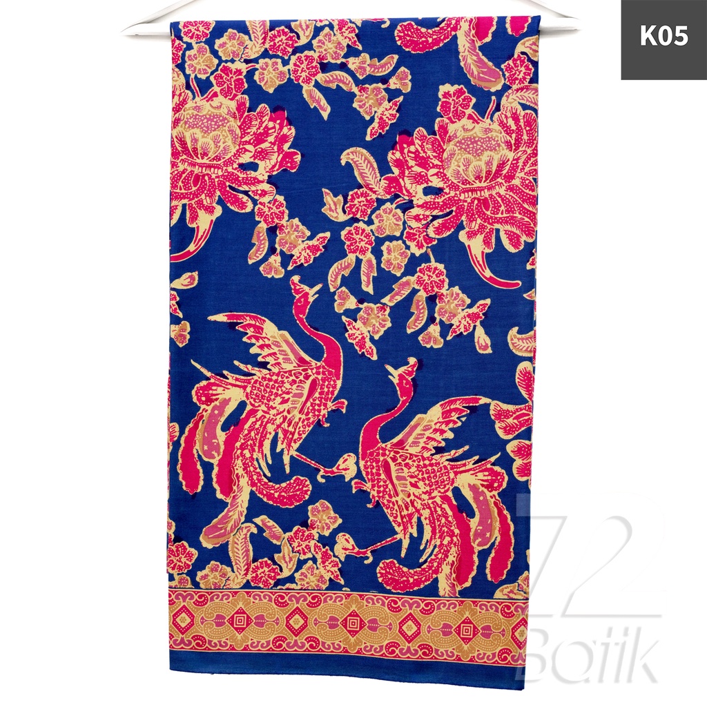 BAHAN BATIK PREMIUM Katun Motif Burung Warna Tosca Biru Merah Muda 725963 Cap 72 Jarik Jarit Samping Kebat Panjang Batik Katun Modern Premium Bahan Seragam Batik Pernikahan Kantor Keluarga Murah Kamen Jadi Batik Bali Lembaran