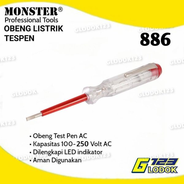 Obeng Min Tespen Listrik Testpen 100 500 AC VAC Volt Lampu Indikator