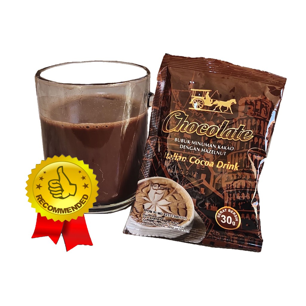 

[READYSHOP] Choco Hazelnut Powder drink bubuk minuman Coklat rasa Hazelnut Italian Cocoa kemasan Sachet 30 gr