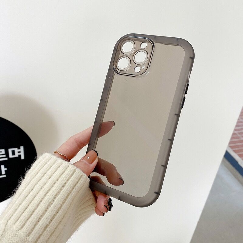 Soft case Silikon Transparan Warna Kontras Cover Iphone 13 pro pax 12 11 Xr Xs Max