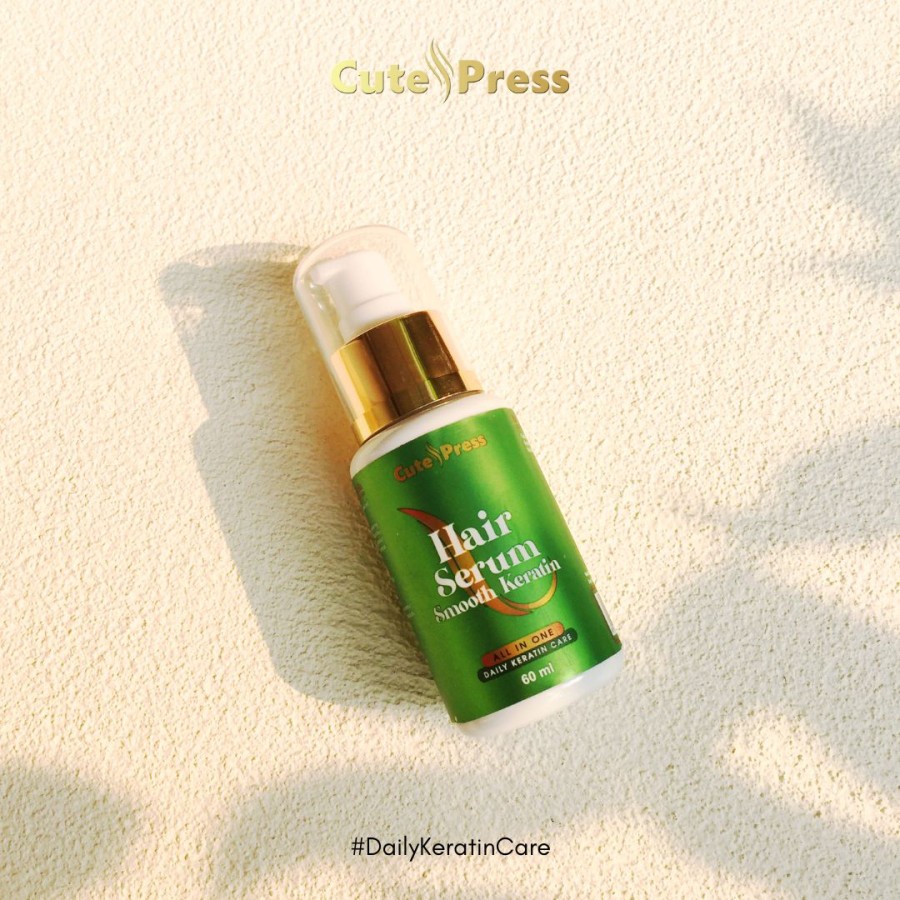 ✨ AKU MURAH ✨ Cute Press Hair Serum Smooth Keratin 60ml ORIGINAL