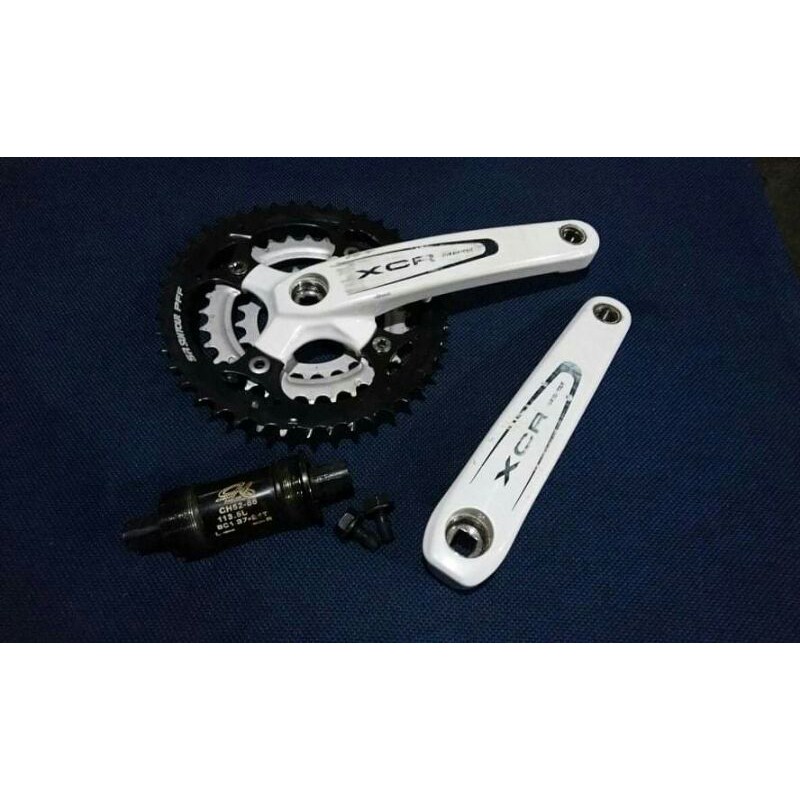 Crank XCR sr suntour Triple speed plus BB, bukan Hollowtech