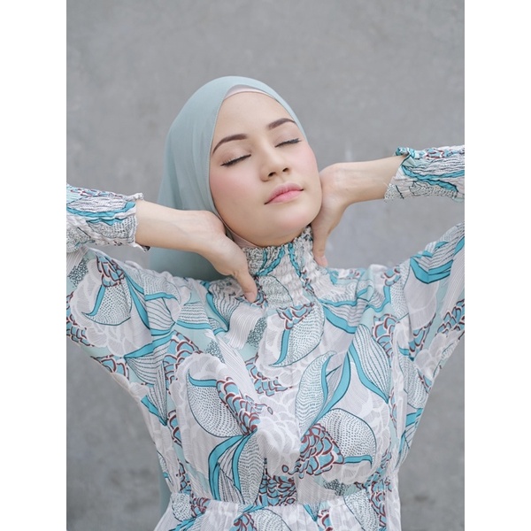 Ounadoutfit Shakira dress turtleneck rample kekinian free masker / baju muslim wanita / homedress kekinian