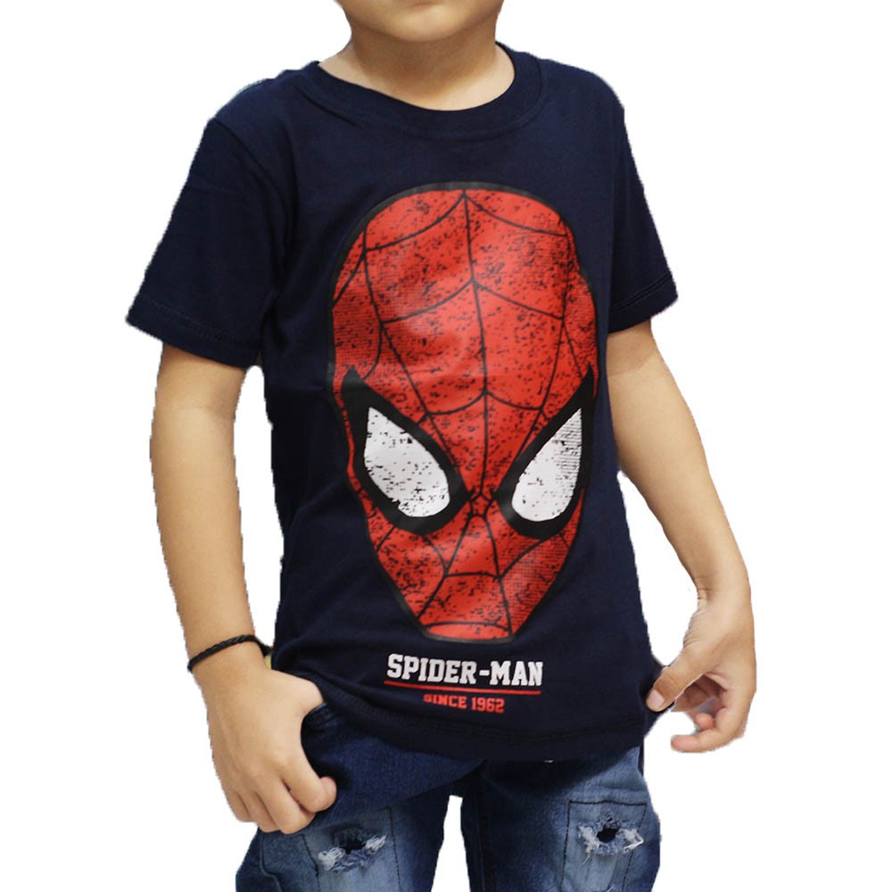 Gudang Baju  Anak  lakilaki Kaos  spiderman Distro Anak  Navy 